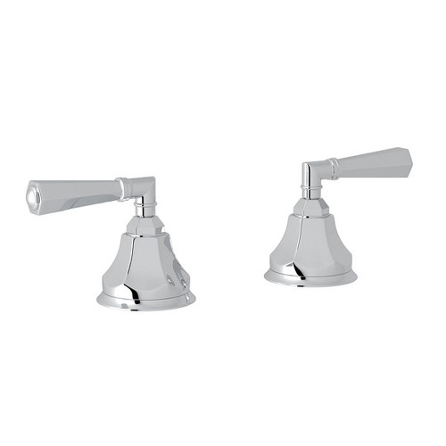 Rohl A7922LMAPC 3/4-in Hot and Cold Sidevalves Set with Metal Lever in Polished Chrome Rohl A7922LMAPC 3/4-in Hot and Cold Sidevalves Set with Metal Lever in Polished Chrome