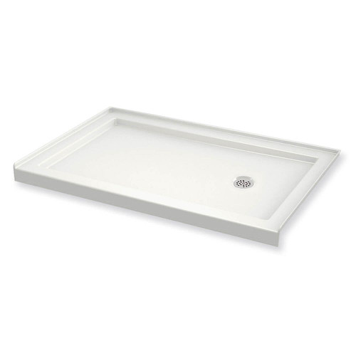 60in x 32in Rectangular Acrylic Shower Base with Round Left-Hand Drain, in White 60in x 32in Rectangular Acrylic Shower Base with Round Left-Hand Drain, in White