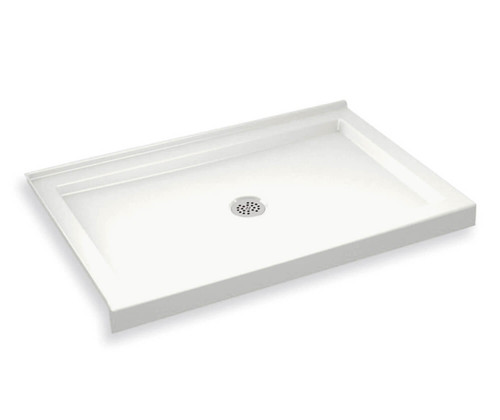 48in x 32in Rectangular Corner Left Acrylic Shower Base with Center Drain, in White 48in x 32in Rectangular Corner Left Acrylic Shower Base with Center Drain, in White