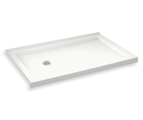 MAAX 410006-502-001 60in x 36in Rectangular Corner Left Acrylic Shower Base with Center Drain, in White MAAX 410006-502-001 60in x 36in Rectangular Corner Left Acrylic Shower Base with Center Drain, in White
