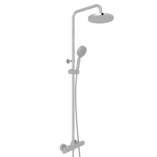 Mod-Fino Exposed Wall Mount Thermostatic Shower System in Polished Chrome