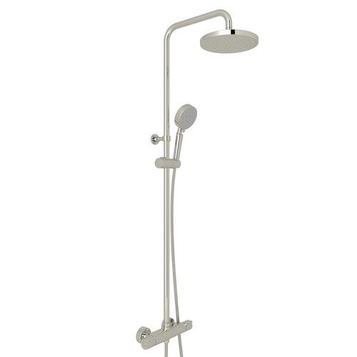 Mod-Fino Exposed Wall Mount Thermostatic Shower System in Polished Nickel