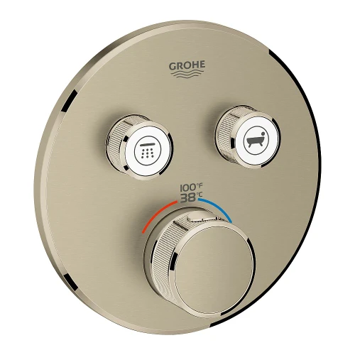29137EN0 Grohtherm SmartControl Dual Function Thermostatic Trim with Control Module in Brushed Nickel