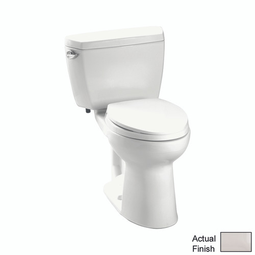 Two Piece Elongated 1.28 GPF Toilet with E-Max Flush System and Comfort Height Bowl - Seat Not Included in Colonial White