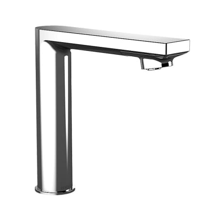Micro Sensor and Single Hole Electronic Bathroom Faucet with 10s Controller and Thermostatic Mixing Valve in Polished Chrome, 0.5 GPM