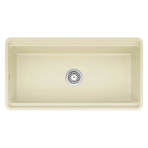 19-in x 36-in Fireclay 10-in Deep Kitchen Sink, in Biscuit