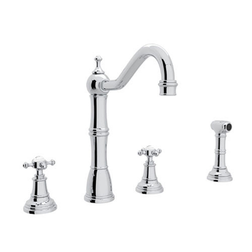 U.4775X-APC-2 Widespread Kitchen Faucet in Polished Chrome