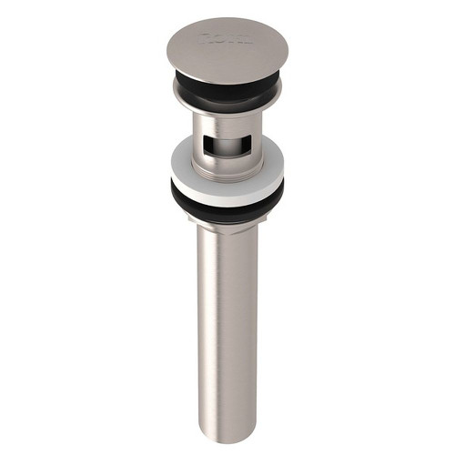 Slotted Touch Seal Dome Drain with 6-in Tailpiece in Satin Nickel