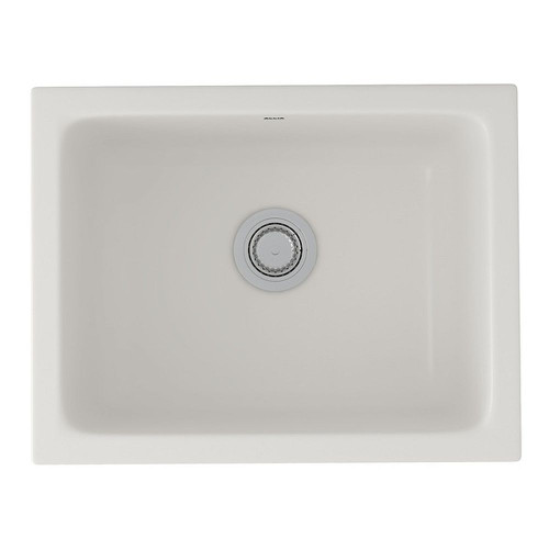 Fireclay Single Bowl Undermount Kitchen/Laundry Sink in Biscuit