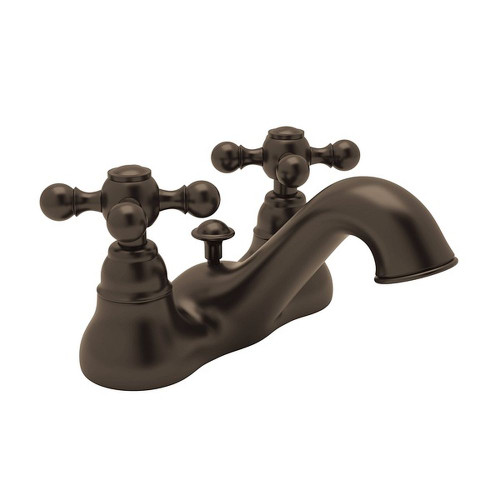 4" Centerset Lavatory Faucet with Cross Handles and Pop-Up in Tuscan Brass