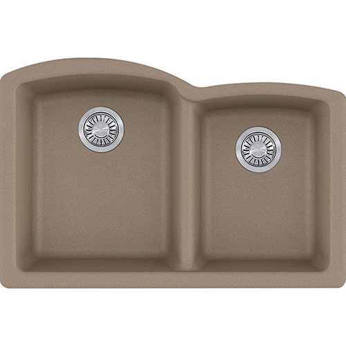 Ellipse Double-Bowl Undermount Sink In Granite Oyster