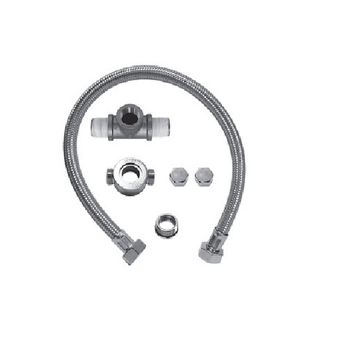 Installation Set for Combining Three Hole Tub Filler and Deck Mounted Diverter