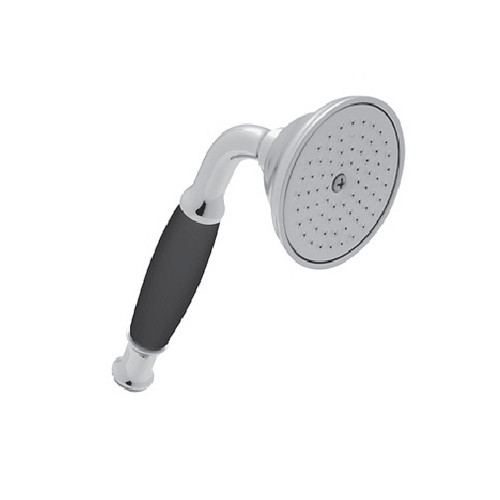 Single-Function Handshower with Black Ceramic Porcelain Insert in Polished Chrome