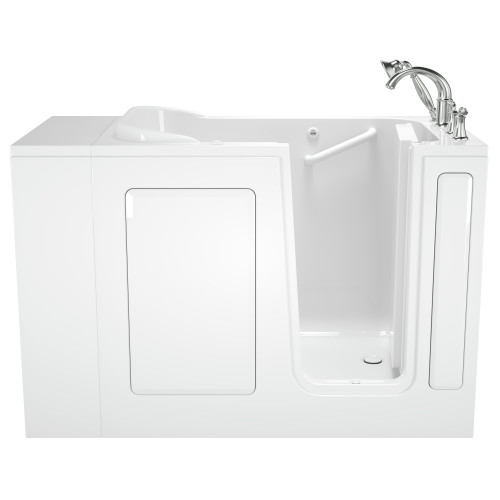 28-in. x 48-in. Walk-In Air Spa Bathtub with Right-Hand Drain and Tub Faucet in White