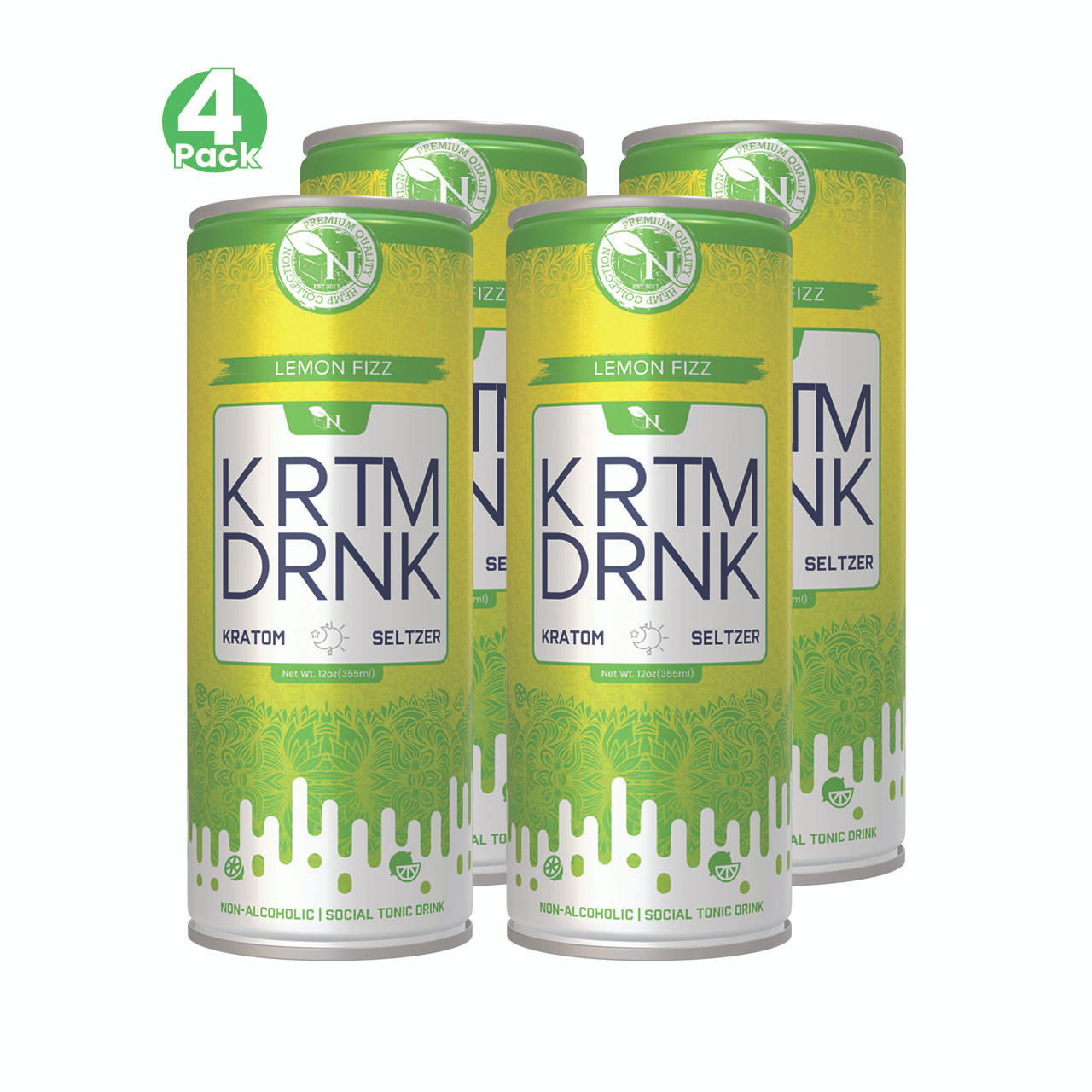 ヤムチャン&クリストファー KRATOM DRINK - Lemon Fizz - 80mg - 4 Pack
