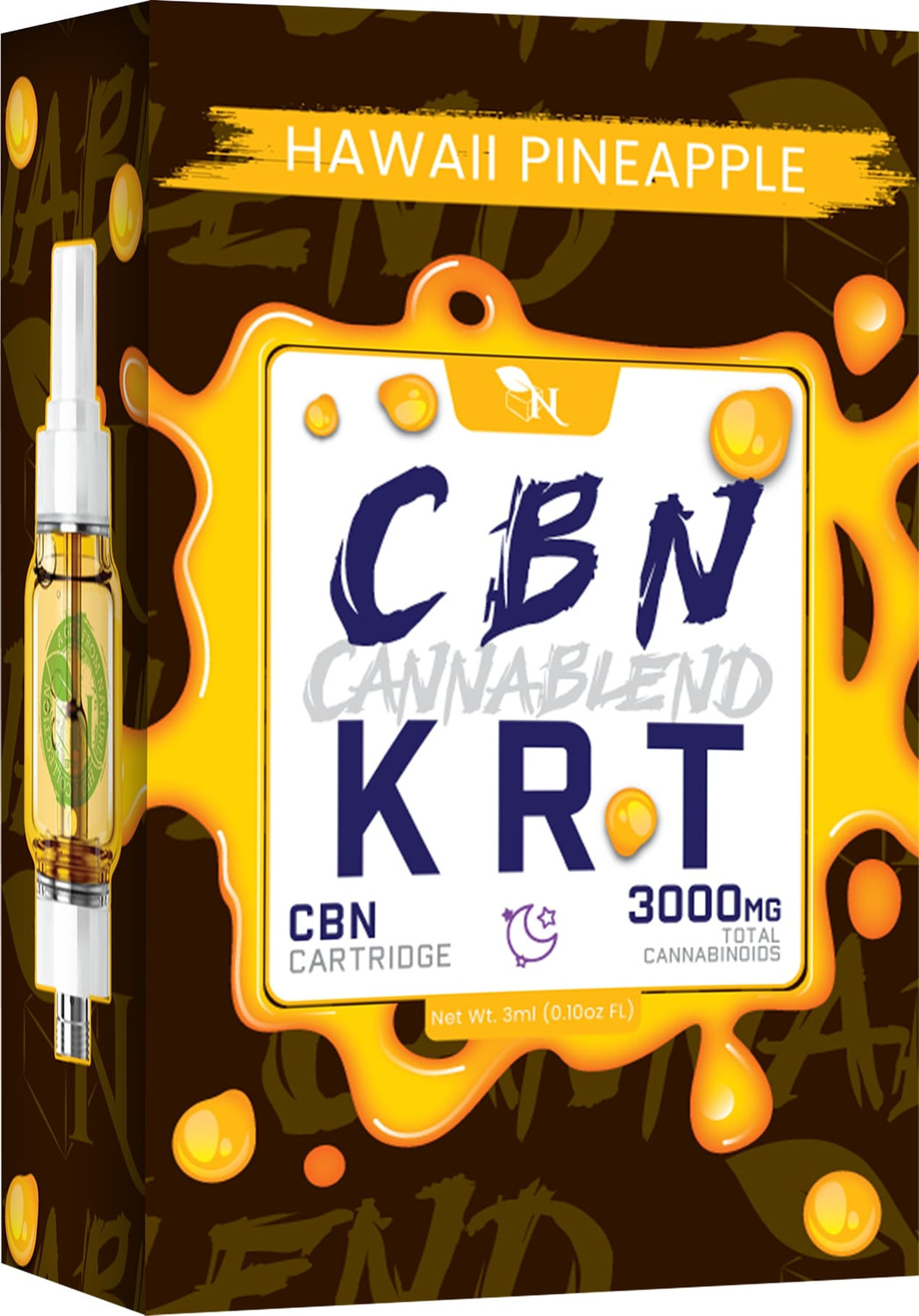 CBN Sleep Vape – 3000MG Hawaii Pineapple | 3ML Indica Cart