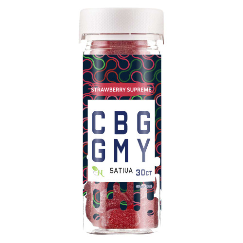 CBG GUMMIES - 30CT Strawberry Supreme 1500mg (50mg ea.) – SATIVA A Gift From Nature