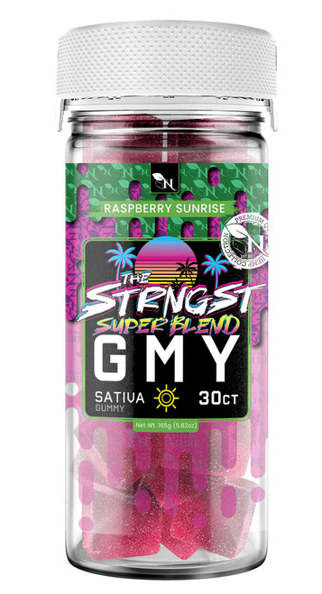 THE STRONGEST GMY - 30CT Raspberry Sunrise 6000mg (200mg ea.) - SATIVA A Gift From Nature