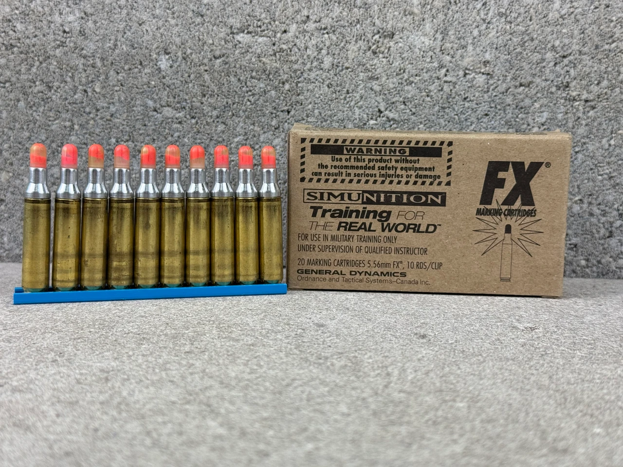 Simmunition Fx Rounds PD Trade | Simunition | 5.56 FX | Clipped | Red