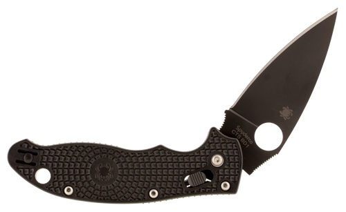 Spyderco Manix 2 Lightweight 3.37" CTS BD1N Black plain blade with Black FRCP Grip. C101PBBK2
