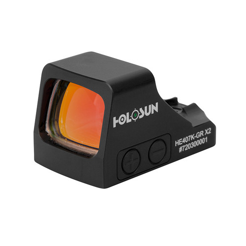 Holosun 407C-GR X2 | Elite | 2 MOA Dot | Solar | Green Reflex