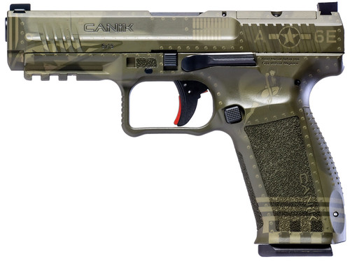 Canik USAS METE SFT Green Bomber 9mm Pistol with 18rd and 20rd Magazines.  HG5636GNB-N
