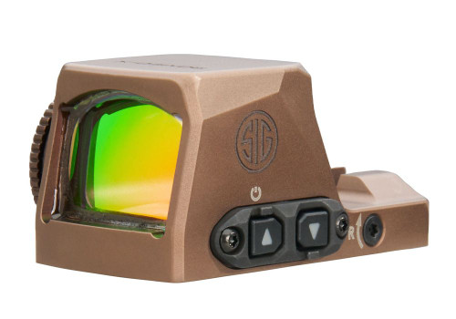 Sig Sauer Romeo-X Pro FDE 1x24mm Pistol Reflex Sight with Circle Dot Reticle.  SORX1002