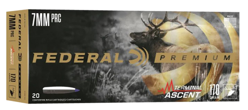 Federal Terminal Ascent 7mm PRC 170gr Bonded Long Range Hunting Ammo.  P7PRCTA3