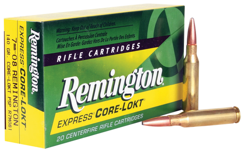 Remington Core-Lokt 7mm-08 Rem 140gr Point Soft Point Deer Hunting Ammo.  R7M081