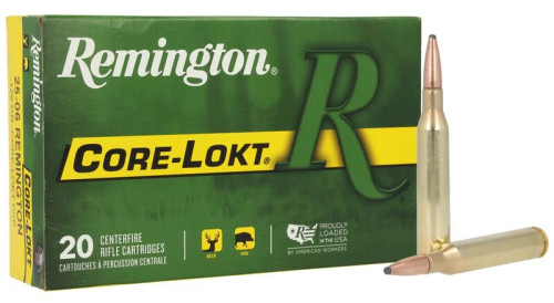 Remington Core-Lokt 25-06 Rem 120gr Soft Point Hunting Ammo.  R25063