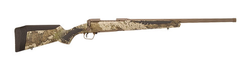 Savage 110 High Country Bolt Action Rifle with 22/24" Midnight Bronze Cerakote, Spiral fluted threaded barrel and TruTimber Strata Stock.   Available in 30-06, 300 Win Mag, 300 WSM, 6.5 Creedmoor, 6.5 PRC, 7mm Mag, 308 Win, 7mm-08, 7mm PRC, 28 Nosler, 243 Win, 270 Win, 280 AI