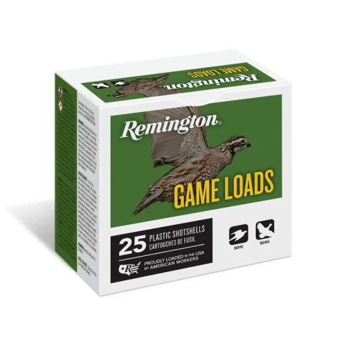 Remington Game Load 12 Gauge 2.75" 1oz 7.5 Shot small game hunting shot shell.  20030