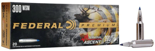 Federal Terminal Ascent 300 WSM 200gr Long Range Hunting Ammo.  P300WSMTA1