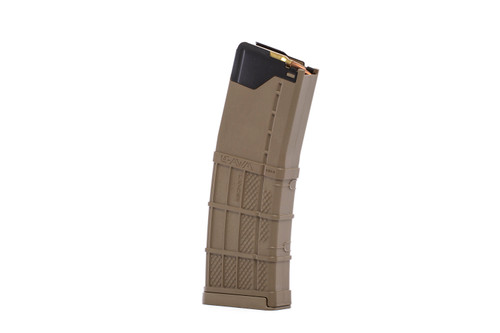 Lancer L5 AWM Gen2 223/5.56 Nato 30rd Polymer FDE AR-15 magazine with Metal Feedlips.  L5G230FDE