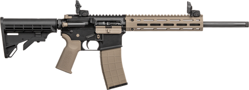 Tippman Arms M4-22 LTE AR-22 Semi-Auto 22LR Rifle with MLOK Rail, Flip Up Sights and Colored Accents.