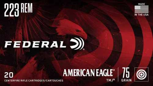 Federal American Eagle 223 Rem 75gr TMJ Training Ammo.  AE223T75