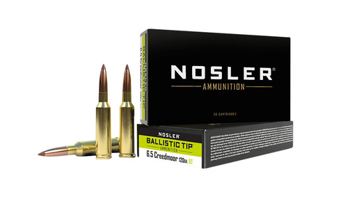 Nosler Ballistic Tip 6.5 Creedmoor 120gr Spitzer BT Hunting Ammo.  42050