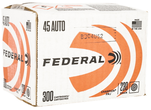Federal Champion 45 ACP 230gr FMJ Bulk 300rd Pack Training Ammo.C45230A300