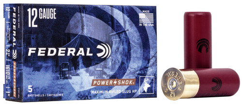 Federal Power-Shok 12ga 2.75" 1oz Rifled Slug.  F127RS