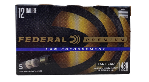 Federal LE Tactical 12ga Hydra-Shok HP Rifled Slug. LE127RS