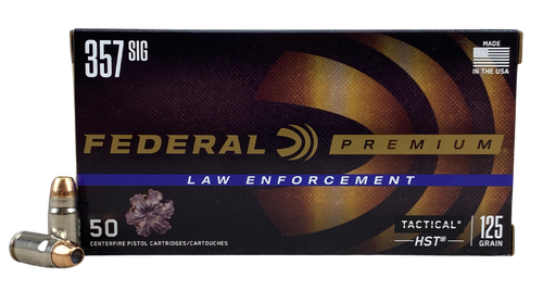 Federal Tactical LE 357 Sig 125gr HST JHP Defense Ammo - P357SHST1