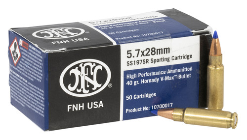 FN usA SS197Sr 5.7x28mm 40gr V-Max hunting ammo