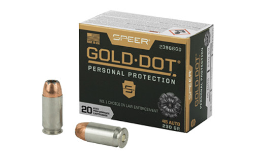 Speer Gold Dot Personal Protection 45 ACP 230gr JHP 23966GD