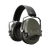 Sordin Supreme Mil AUX-3B SFA Electronic Earmuff with Leather Headband and Green cups. 74508-06-S