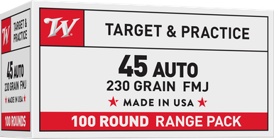 45 Target Target & Practice | 45 ACP | 230gr | FMJ | 100rd Range Pack