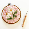 Pink Daisies Punch Needle Round Kit