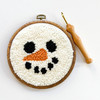 Snowman Punch Needle Round Kit