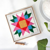Rainbow Quilt Star Punch Needle Frame Kit