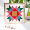 Rainbow Quilt Star Punch Needle Frame Kit