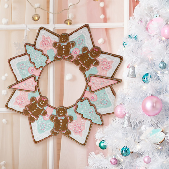 Freestanding Gingerbread Wreath